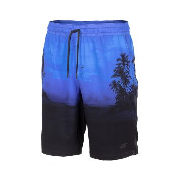 Costum de baie barbati  H4L22-SKMT006 - talie elastica - poliester/elastan - albastru/negru