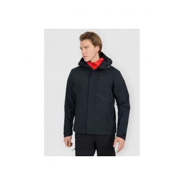 Geaca de trekking barbati -  poliester - negru -