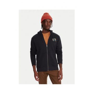 Hanorac barbati  negru - model cu fermoar -