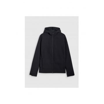 Jacheta softshell barbati  membrana NeoDry 5000 - Poliester - rezistenta la vant - gluga - negru