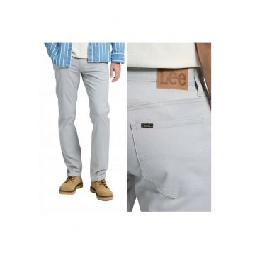 Pantaloni Barbati -  Marimea 36/30 - Gri - Daren Zip Fly - Croiala Regular Fit - Model Drept Regular - Inchidere Fermoar