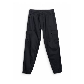 Pantaloni  Bumbac - Negru - S-XXL - Buzunare Cargo - Elastic Ajustabil - Negru