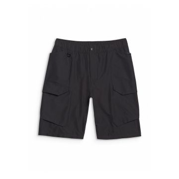 Pantaloni scurti barbati  negri - sintetic - elastic - fara captuseala