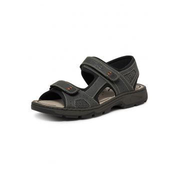 Sandale barbatesti  gri - sintetic/textil - sistem inchidere Velcro