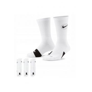 Set Sosete Sport  DA2123 100 Marime 46 50 Alb Tehnologie Dri Fit Pentru Gestionarea Umiditatii Amortizare Maxima Sub Picior Pentru Confort Banda Elastica Pe Arcada Pentru Suport Design Clasic Protectie Glezna 3 Buc