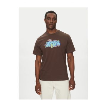 Tricou barbatesc  maro - bumbac