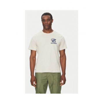 Tricou barbati -  bej - 100% bumbac organic -