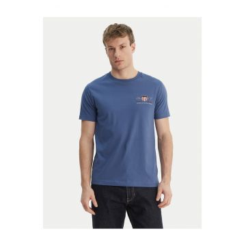 Tricou pentru barbati -  din bumbac - albastru