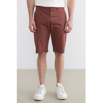 Bermude chino de bumbac - Caramiziu