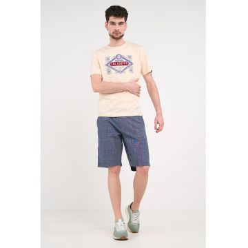 Bermude chino din bumbac - Albastru inchis