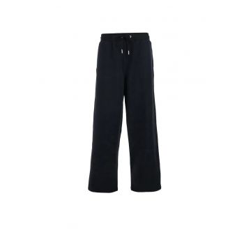 Black Pants with Drawstring Elastic - Negru