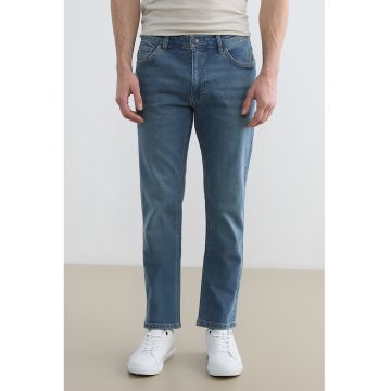 Blugi slim fit cu 5 buzunare - Albastru deschis