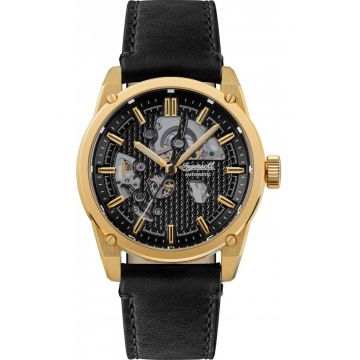 Ceas de mana pentru barbati -  I11601 - negru - skeleton - clasic