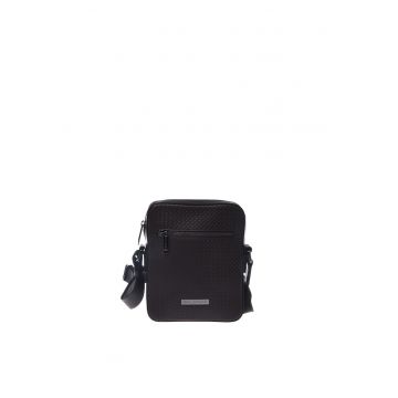 Geanta crossbody din piele - Maro