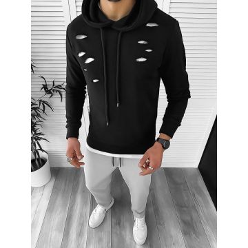 Hanorac barbati negru slim fit 2728 44-2