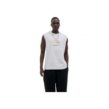 Maiou JACK &JONES Alma Sleeveless Crew 48323 - Gri deschis