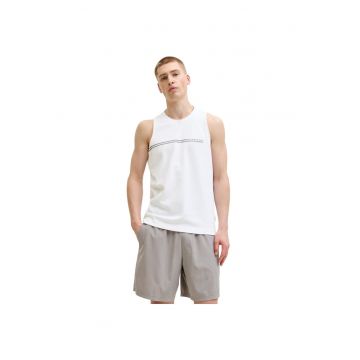 Maiou JACK &JONES Fusion Chest Brand 59937 - Alb