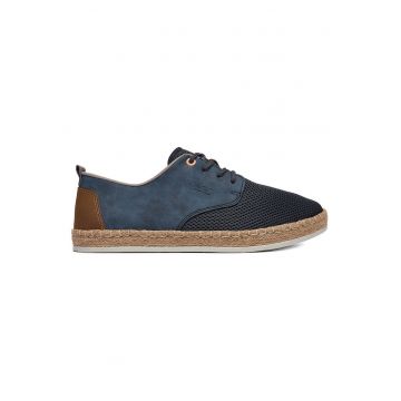 Mocasini barbati  bleumarin - textil - piele naturala -