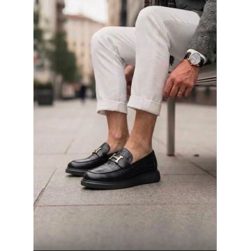Mocasini barbati H  casual  negri  piele eco  comozi   H01