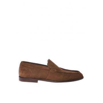 Mocasini uni de piele intoarsa - Maro