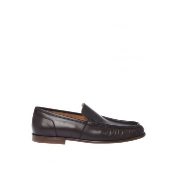 Mocasini uni de piele - Maro