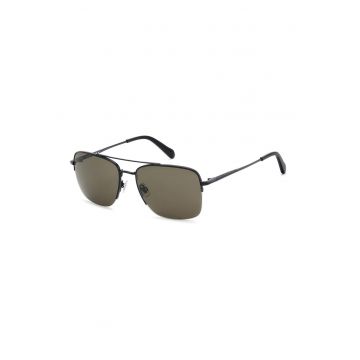 Ochelari de soare aviator cu lentile uni - Negru