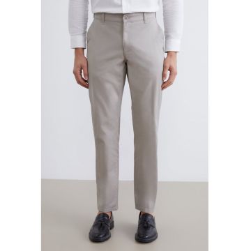 Pantaloni chino din amestec de bumbac - Bej deschis