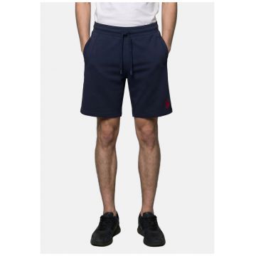 Pantaloni de trening cu snur de ajustare in talie - Bleumarin