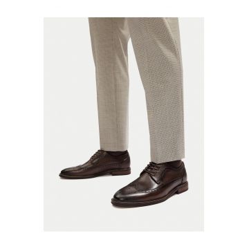 Pantofi barbati -  elegant - piele naturala - maro -