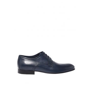 Pantofi derby de piele - Albastru