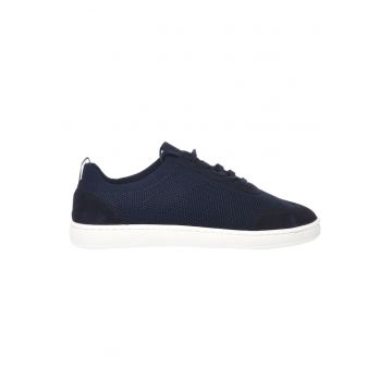 Pantofi sport de plasa cu garnituri de piele intoarsa - Albastru