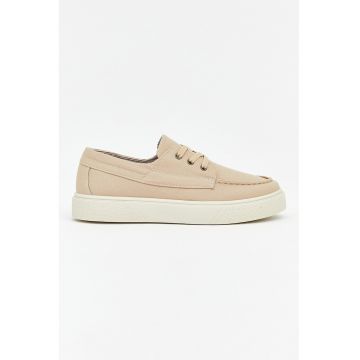 Pantofi sport din material textil - Bej inchis
