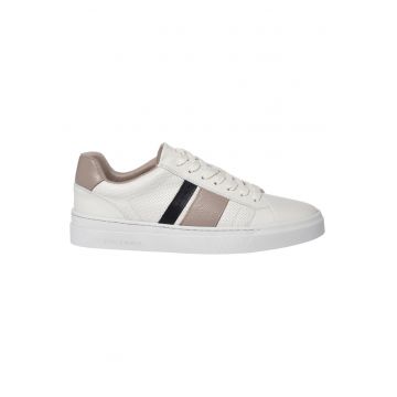 Pantofi sport low-cut de piele - Alb murdar
