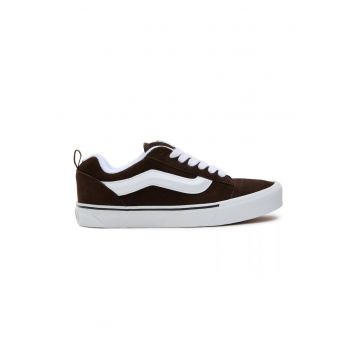 Pantofi  VN0009QCNWH1 Negru-Alb piele lacuita -