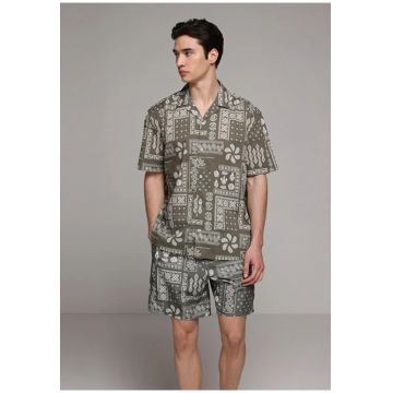 Short De Plaja Barbati Kaki - Verde
