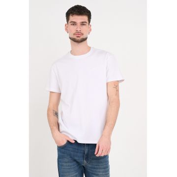 Tricou cu decolteu la baza gatului - Alb