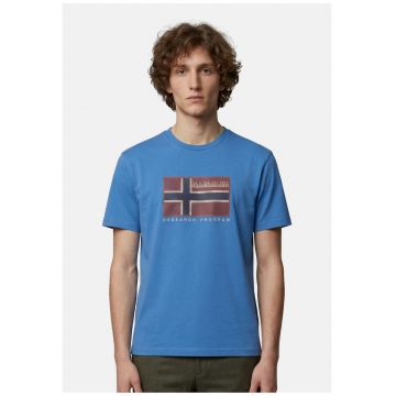 Tricou cu imprimeu grafic Nordlys - Albastru