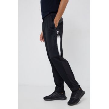 Adidas Pantaloni GV5308 bărbați, culoarea negru, cu imprimeu