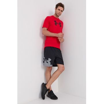 Under Armour tricou 1329583 bărbați, culoarea rosu, cu imprimeu 1329583-600