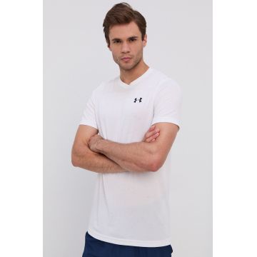 Under Armour Tricou 1361131 bărbați, culoarea alb, cu imprimeu