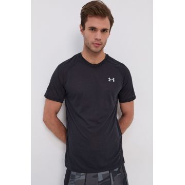 Under Armour tricou de alergare Streaker culoarea negru, neted