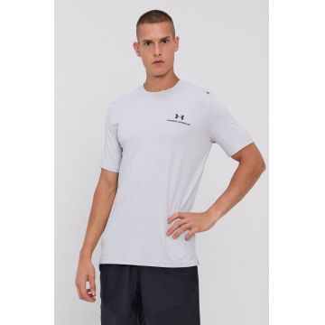 Under Armour tricou de antrenament Rush Energy culoarea gri, neted 1366138-001