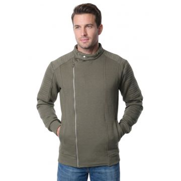 BLUZA BARBATEASCA  GOLF CU FERMOAR SI POLAR KHAKI