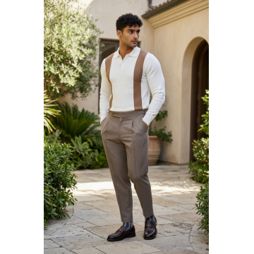 Bluza barbati alba    slim fit 13507