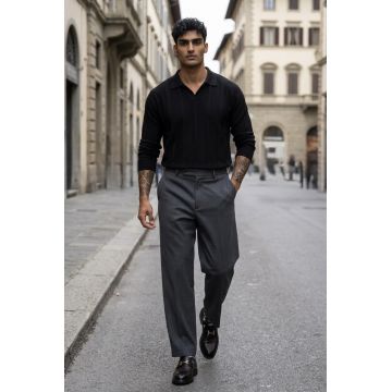 Bluza barbati neagra   slim fit 13505