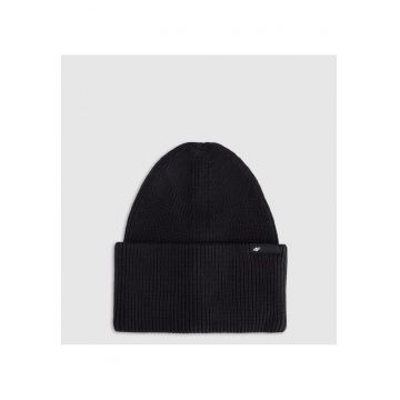 Caciula beanie unisex  neagra - marime universala - din viscoza