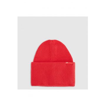 Caciula beanie unisex  rosie - dimensiune universala - material din viscoza