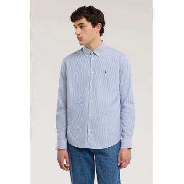 Camasa Oxford cu dungi - Alb/Albastru deschis