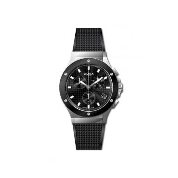 Ceas barbatesc  Quartz Argintiu - Negru - Negru