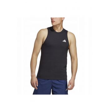 Maiou sport barbati  poliester/bumbac - negru/alb -